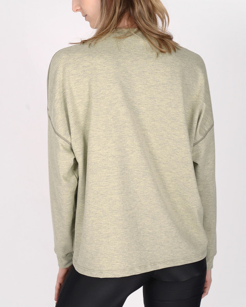 Buzo oversize de rústico liviano amarillo con estampa retro