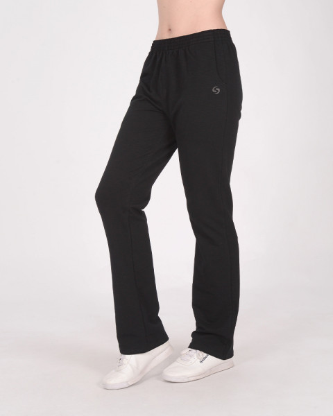 Pantalón recto de rústico negro