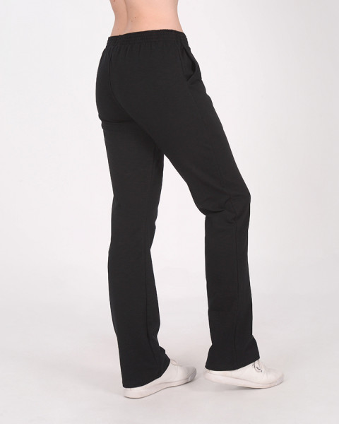 Pantalón recto de rústico negro