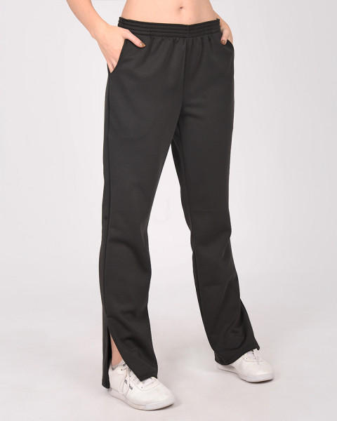 Pantalón recto de scuba negro