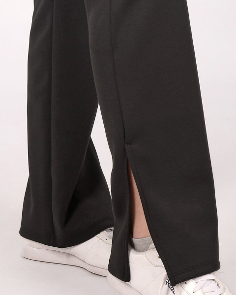 Pantalón recto de scuba negro