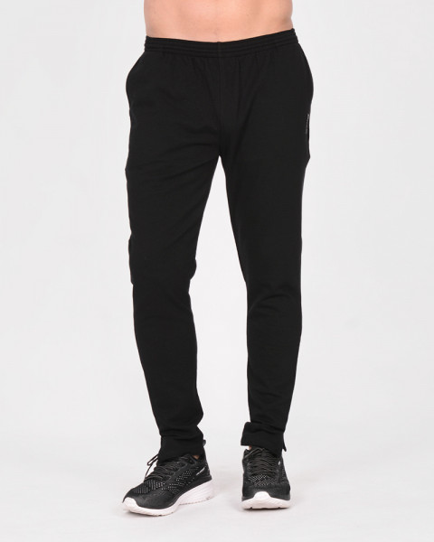 Pantalón entallado de frisa negro