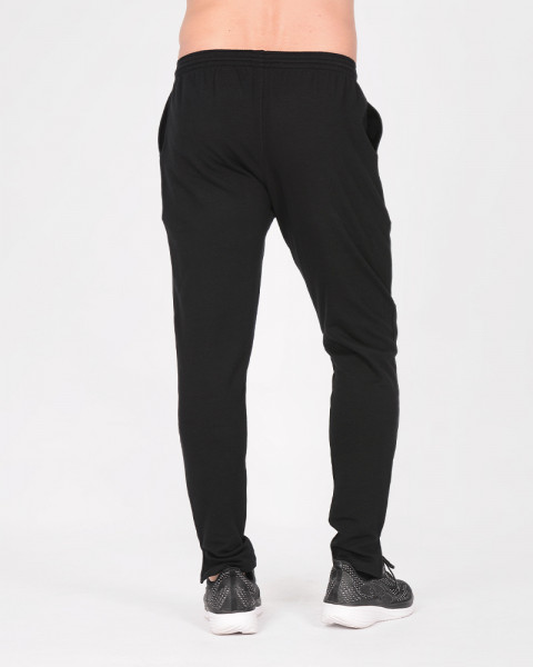 Pantalón entallado de frisa negro