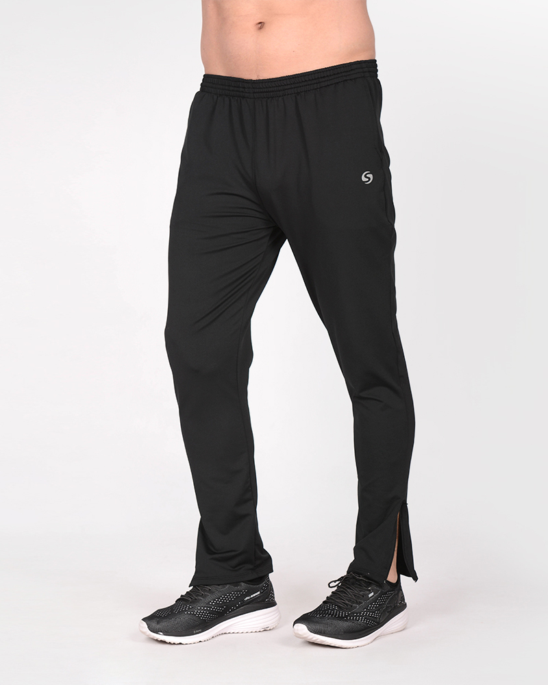 Pantalón chupín de rústico elastizado negro