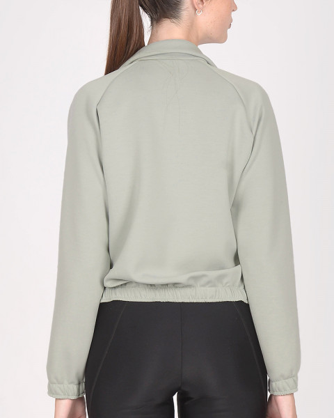 Campera holgada de scuba gris clara