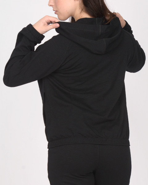 Campera holgada de rústico negro con estampa