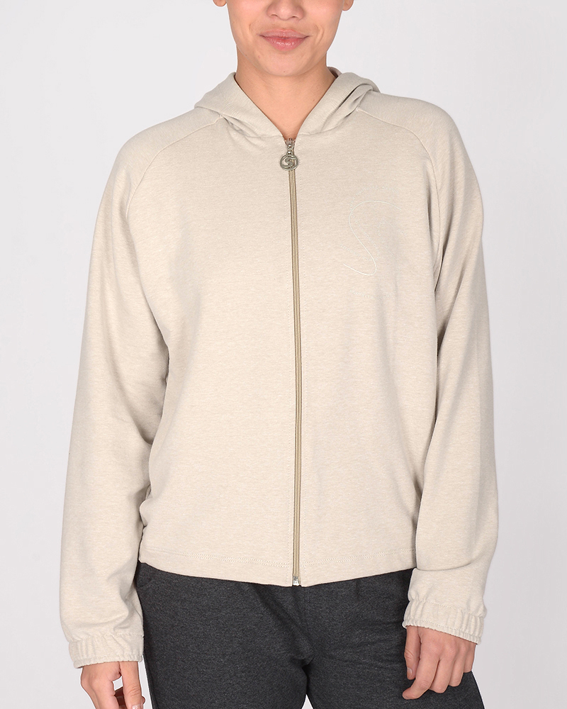 Campera holgada de rústico cemento con estampa