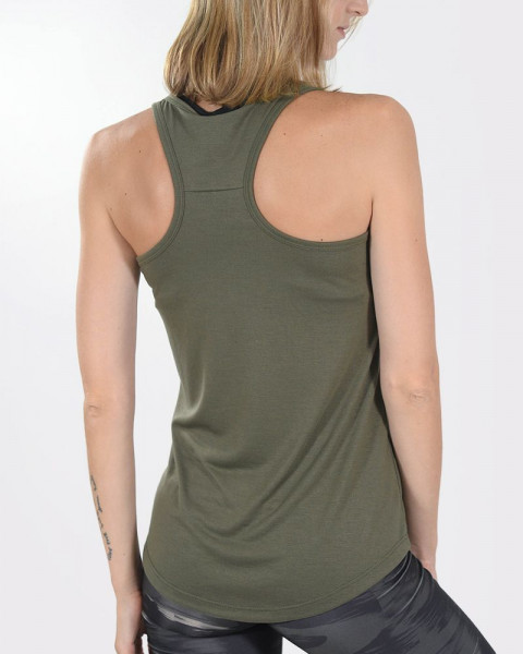 Musculosa suelta de jersey verde cemento