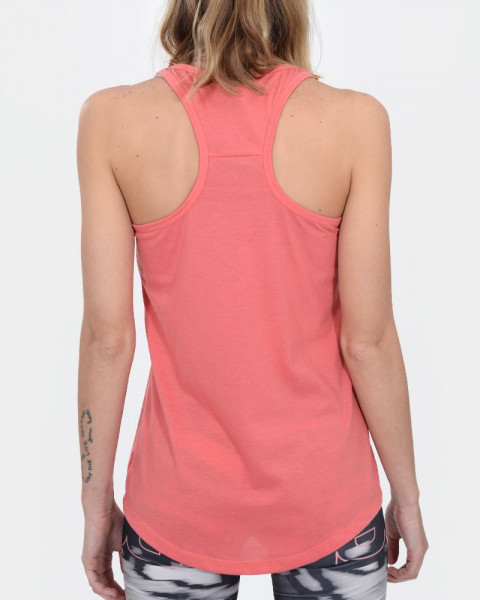 Musculosa de jersey liviano rojo coral
