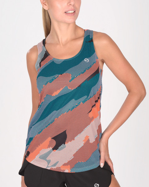 Musculosa de poliéster NEODRY estampado Tramo Color