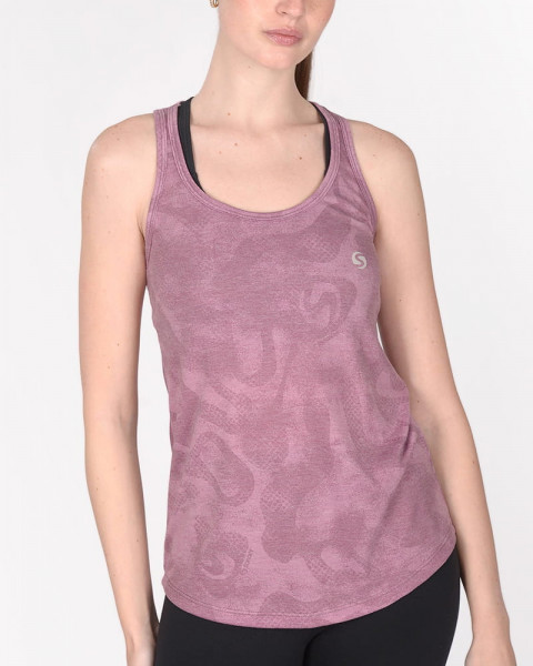 Musculosa competición de jersey estampado Sendero Guinda
