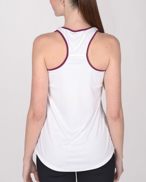 Musculosa competición de poliéster reciclado Neodry blanca combinada