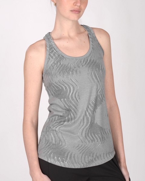 Musculosa suelta de jersey estampado Cauce Gris