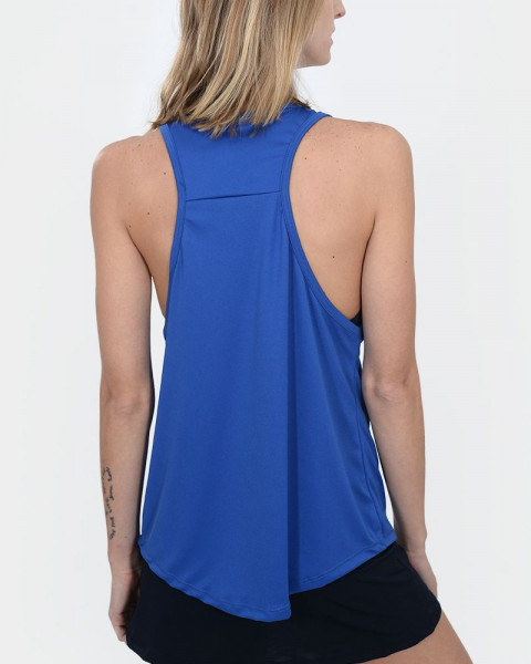 Musculosa de poliéster liviano azul francia