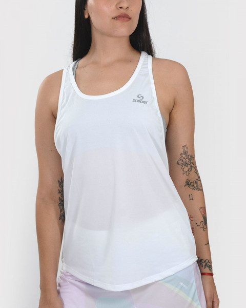 Musculosa de piqué ultraliviano blanca