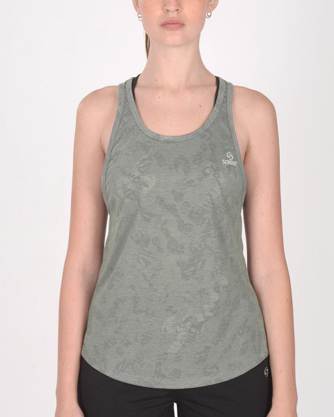 Musculosa de sisa cavada de jersey Senda Camo