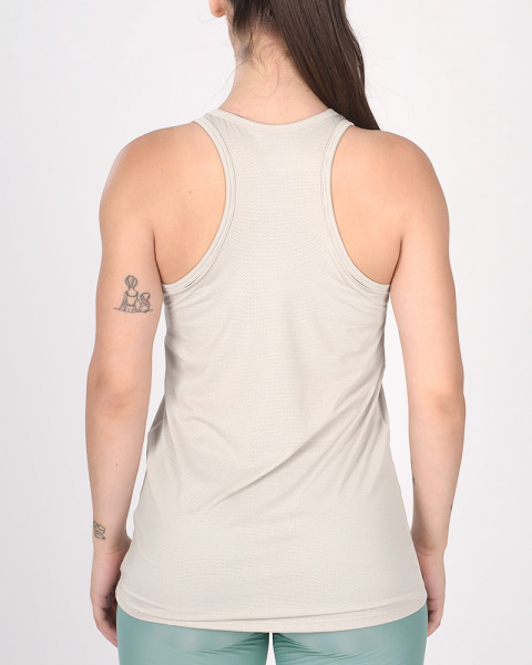 Musculosa cerrada de poliéster tramado Cemento