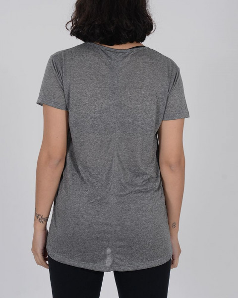 Remerón de jersey de algodón gris melange