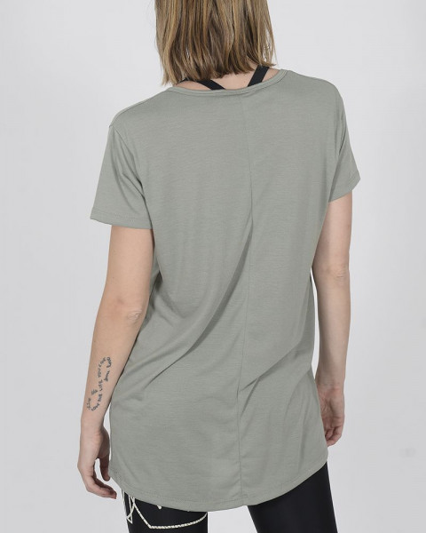 Remerón de jersey verde cemento con estampa