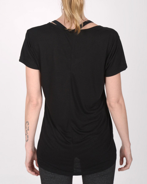 Remerón de jersey negro con estampa