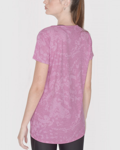 Remerón de jersey estampado Senda Fucsia