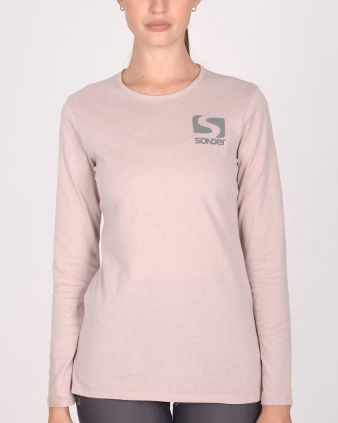 Remera de jersey rosa con estampa