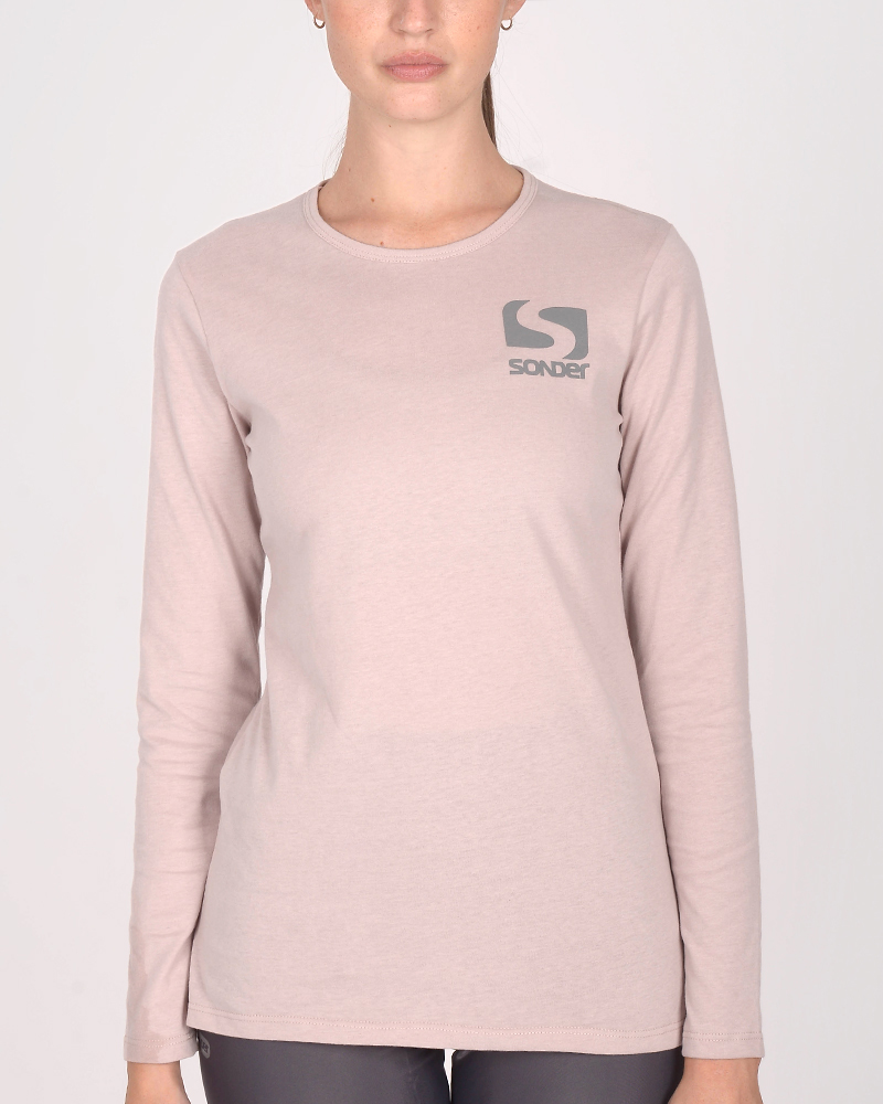 Remera de jersey rosa con estampa