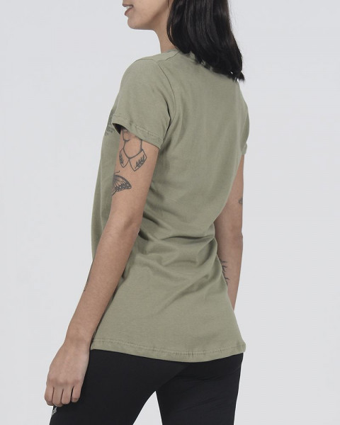 Remerón de jersey verde cemento con estampa