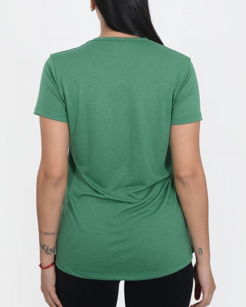 Remera larga de jersey verde seco