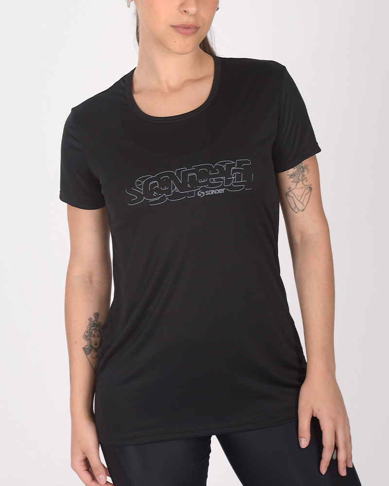 Remera de poliéster neodry negra
