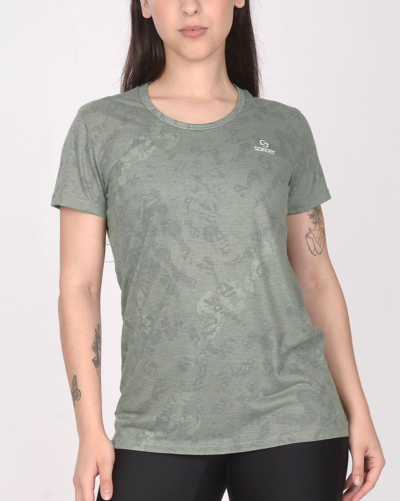 Remera larga de jersey estampado Senda Camo