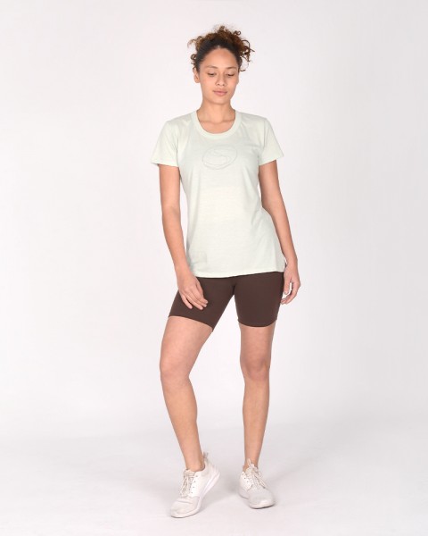 Remera larga de jersey cemento con estampa