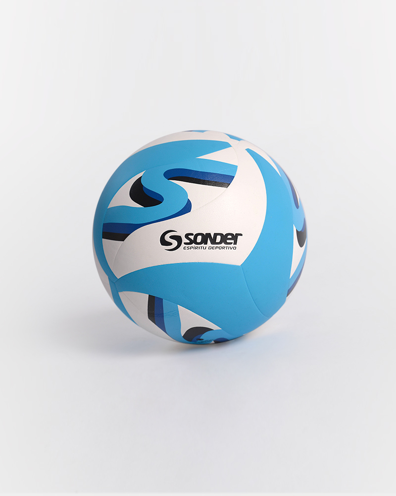 Pelota de voley gajo curvo celeste