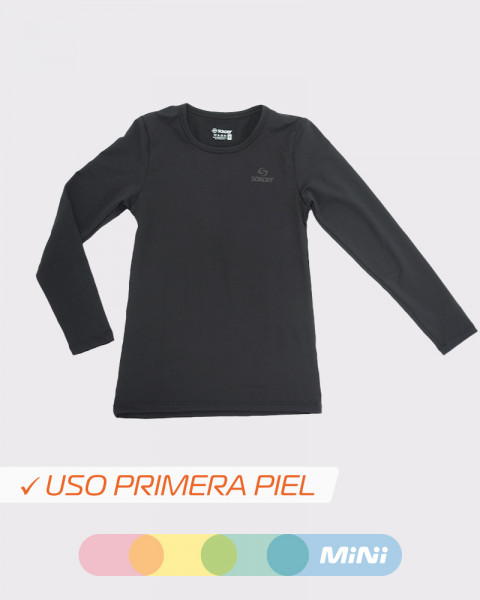 Remera térmica de niño con proceso sense negra