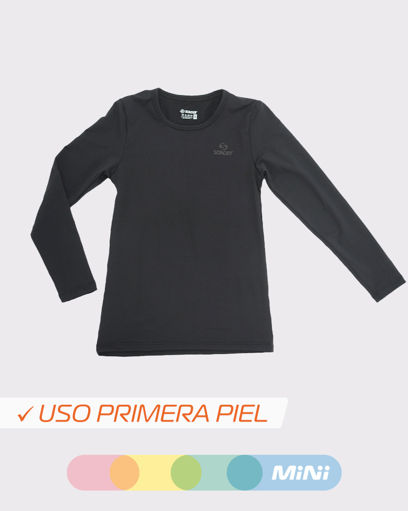 Remera térmica de niño con proceso sense negra