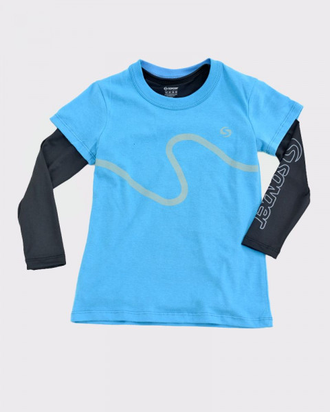 Remera térmica de niño negra con estampa