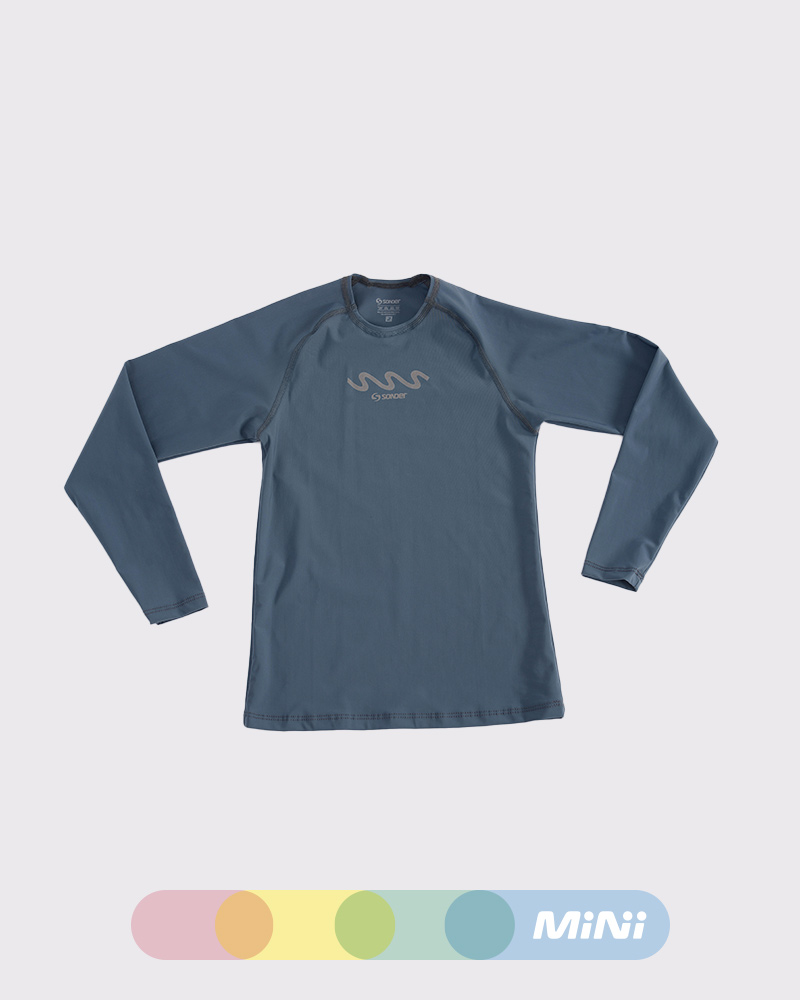 Remera protección UV de niño azul índigo