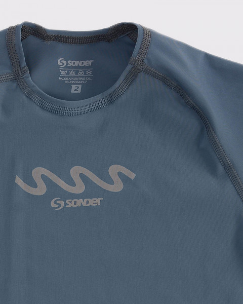 Remera protección UV de niño azul índigo