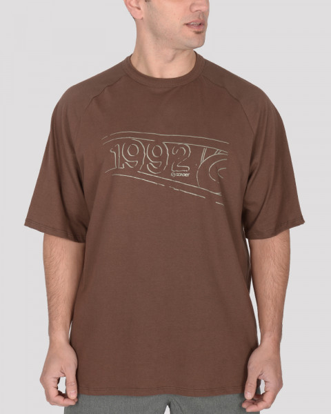 Remera oversize unisex de jersey Habano