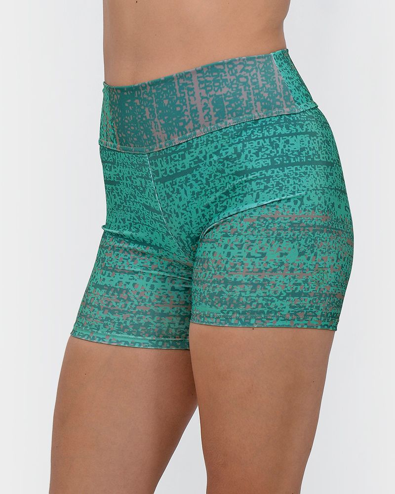 Short de LYCRA estampada maxi melange verde