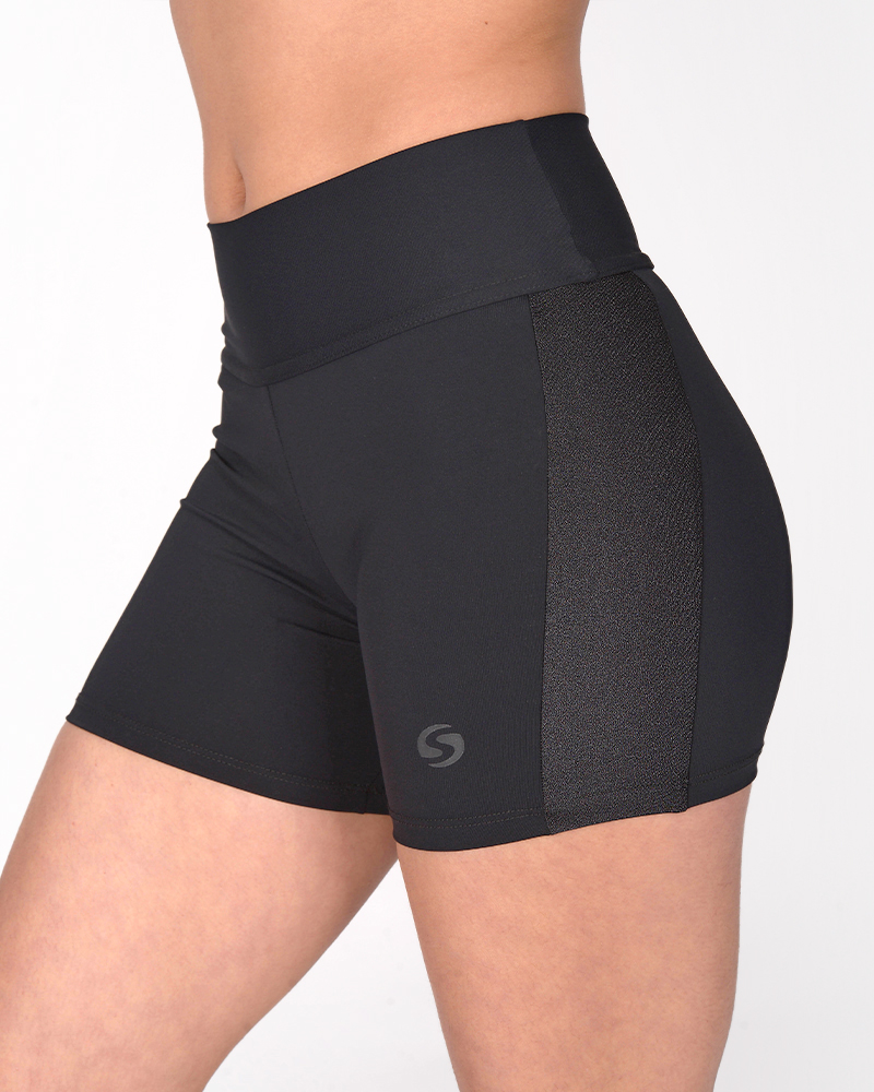 Short de LYCRA opaca combinado con LYCRA metalizada