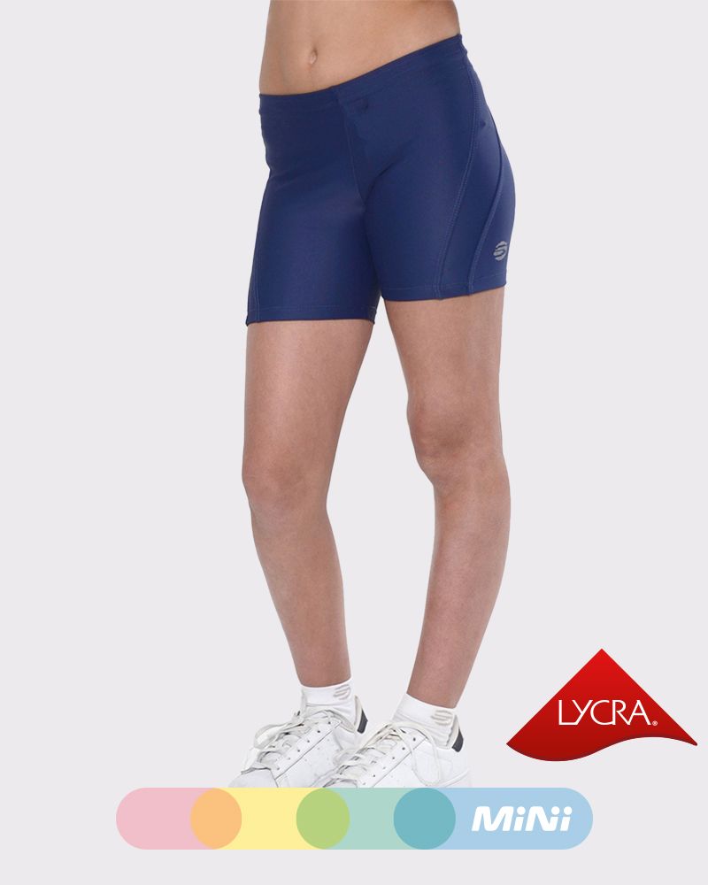 Ciclista corta básica de LYCRA® niña azul