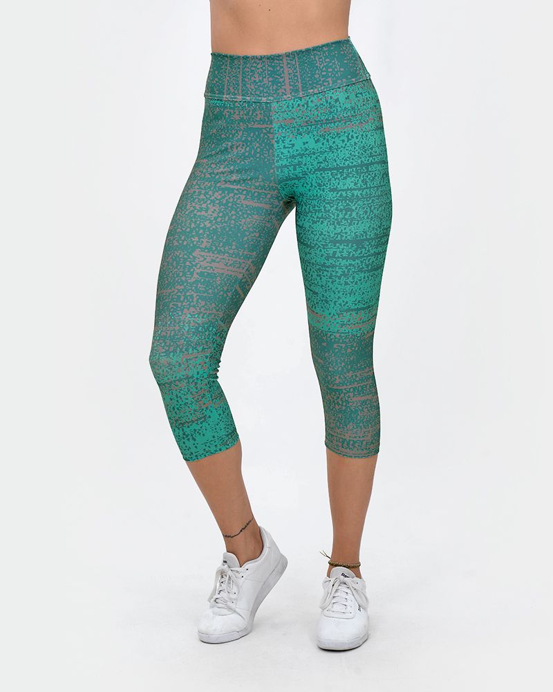 Pescadora de LYCRA estampada maxi melange verde