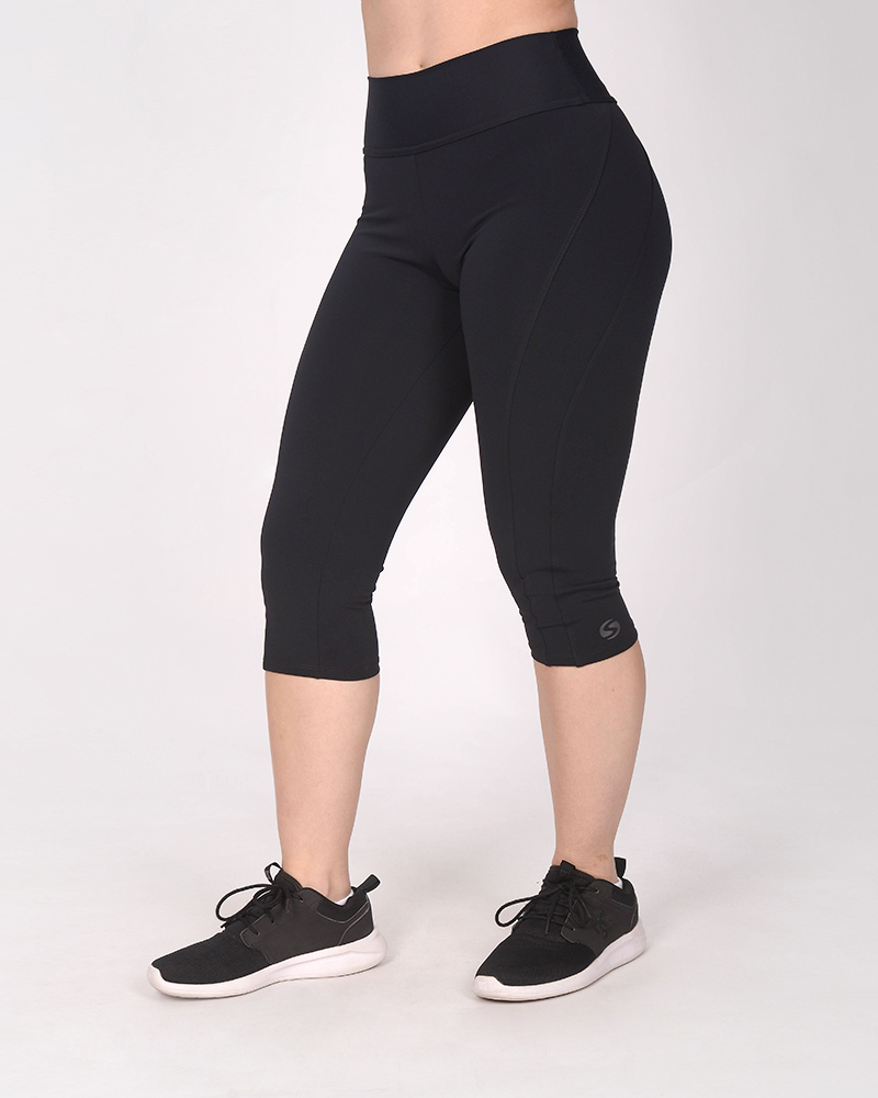 Pescadora de LYCRA opaca negra con recortes