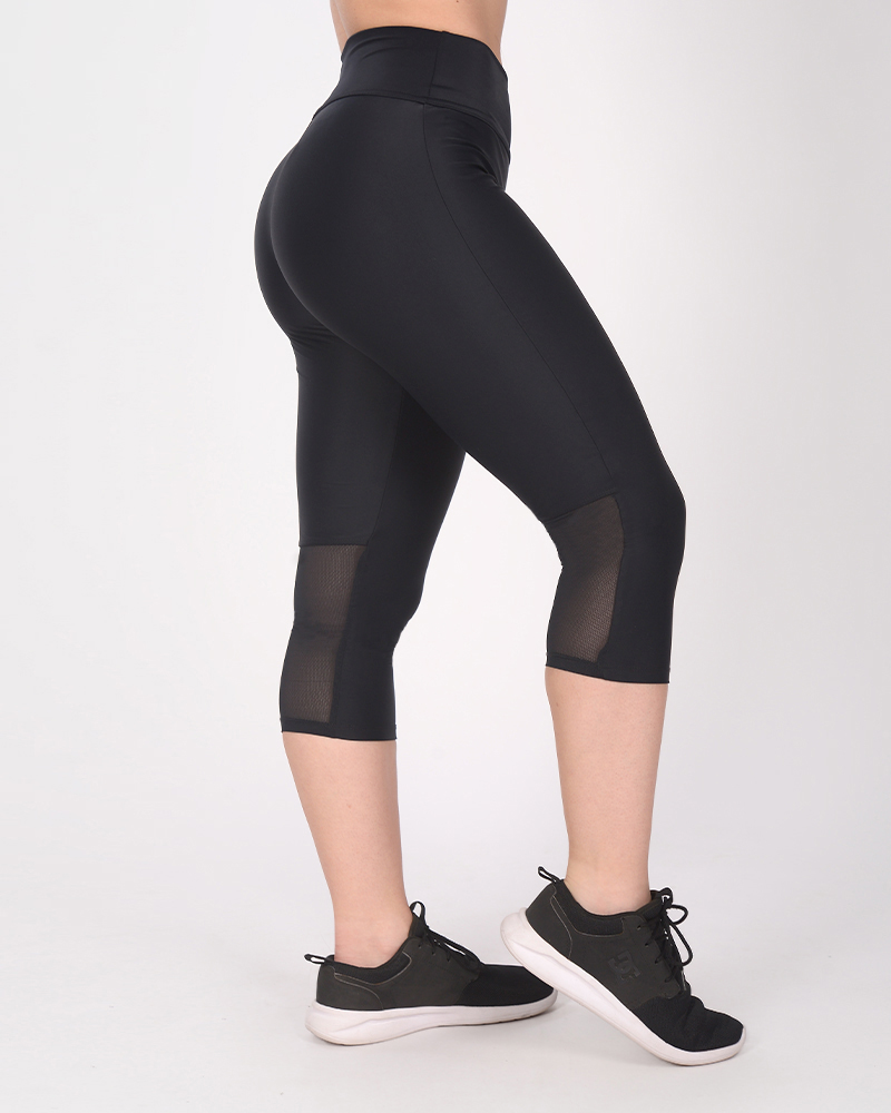 Pescadora de LYCRA satinada negra combinada