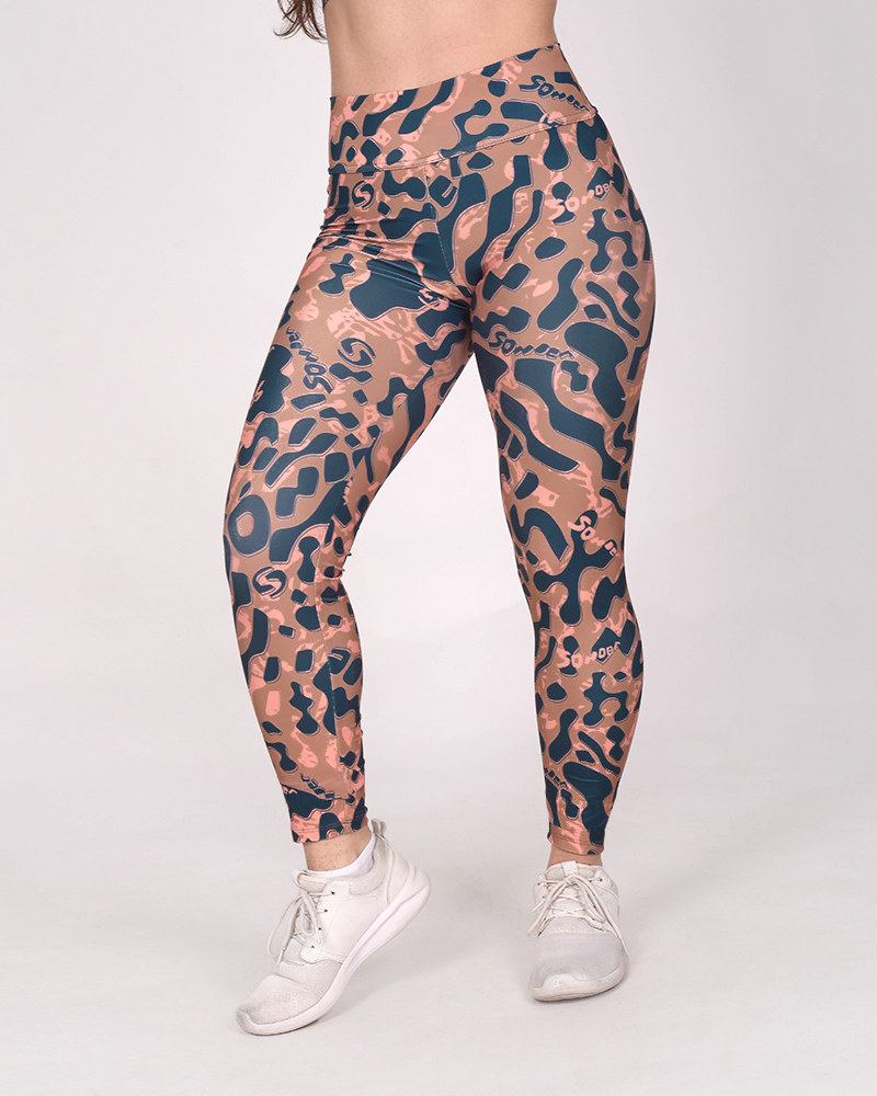 Calza de LYCRA estampada Huella Azul