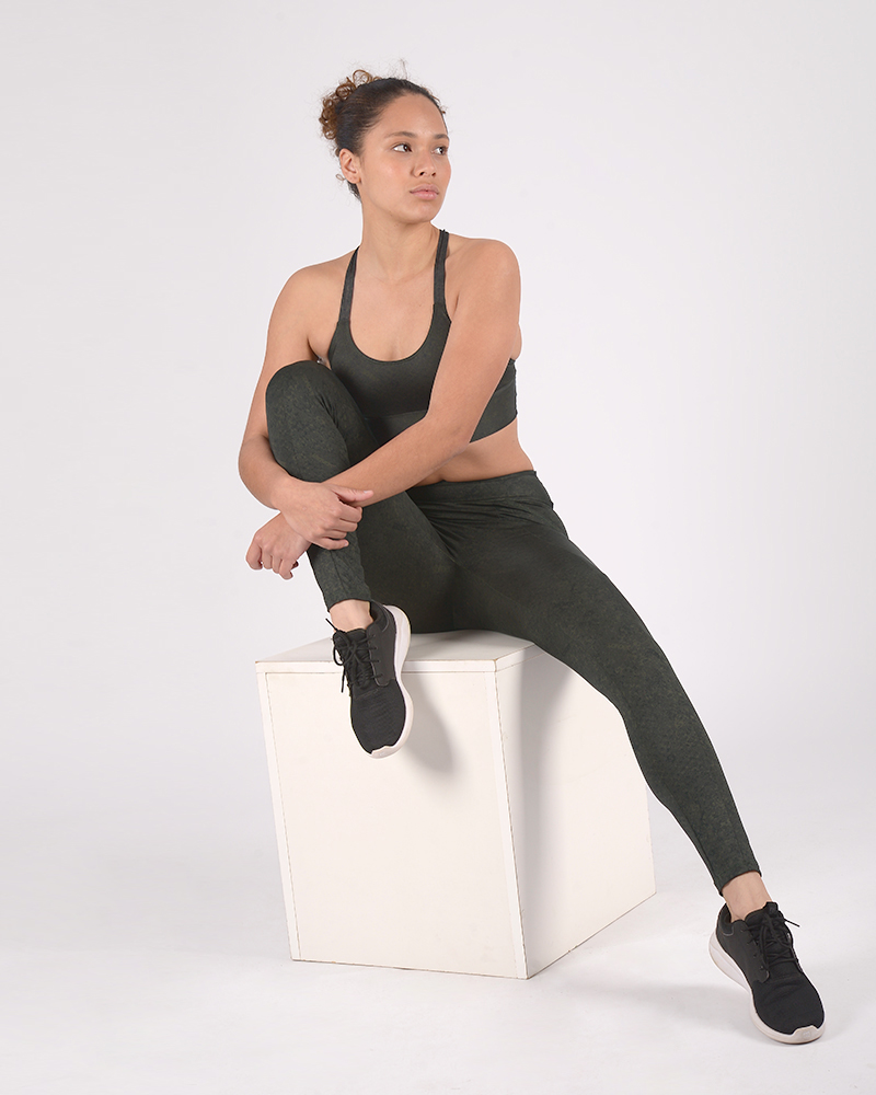 Calza sin tiro de LYCRA estampada Granizado Verde