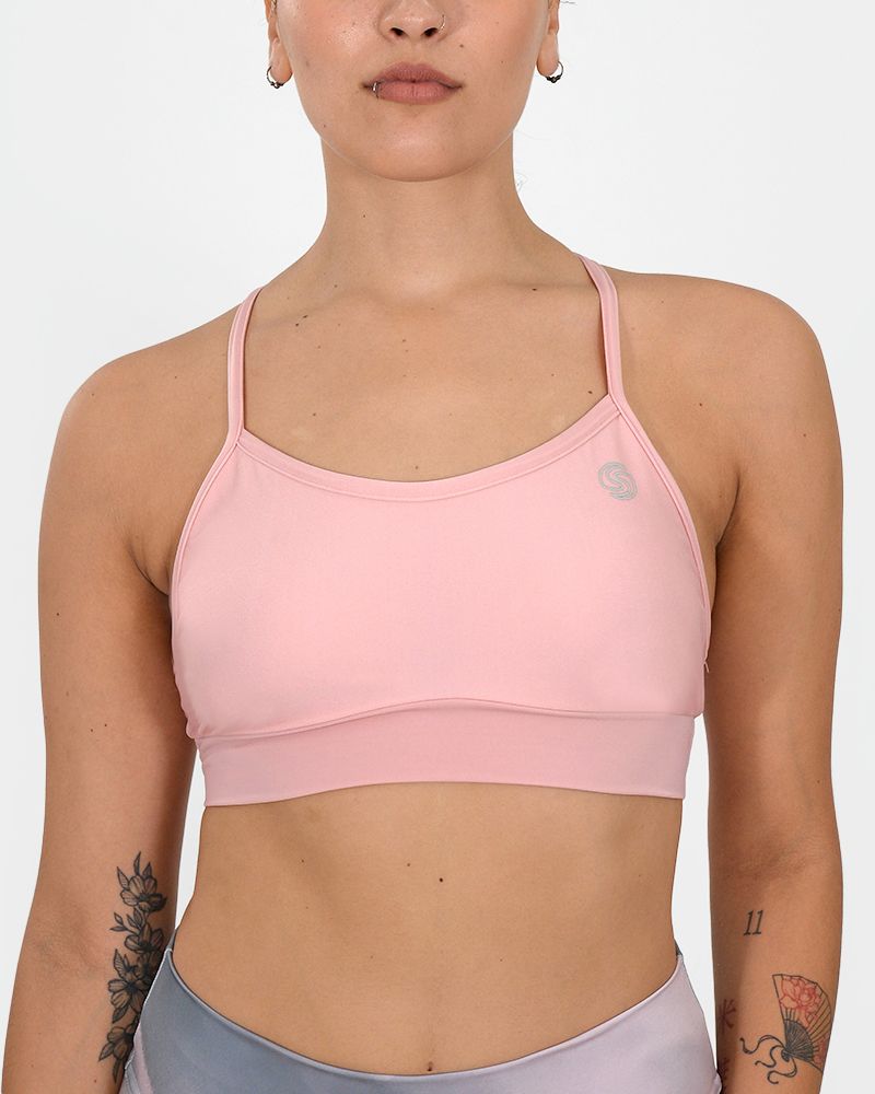 Top de LYCRA espalda triangular rosa