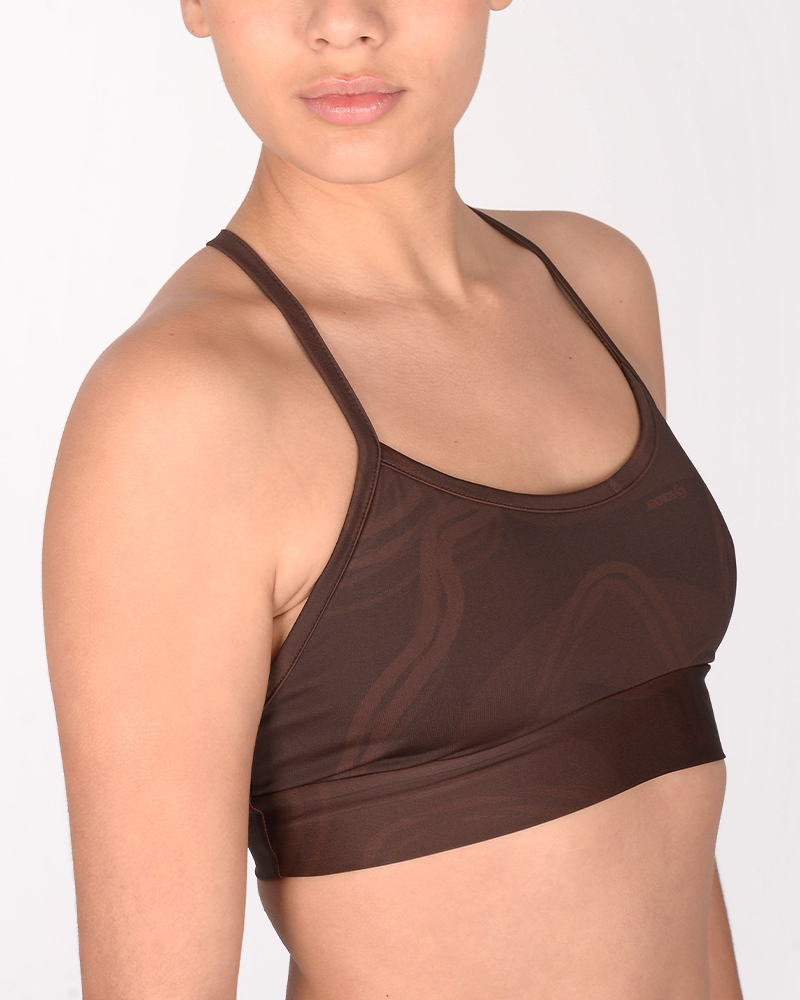 Top de lycra estampada rastro lacre