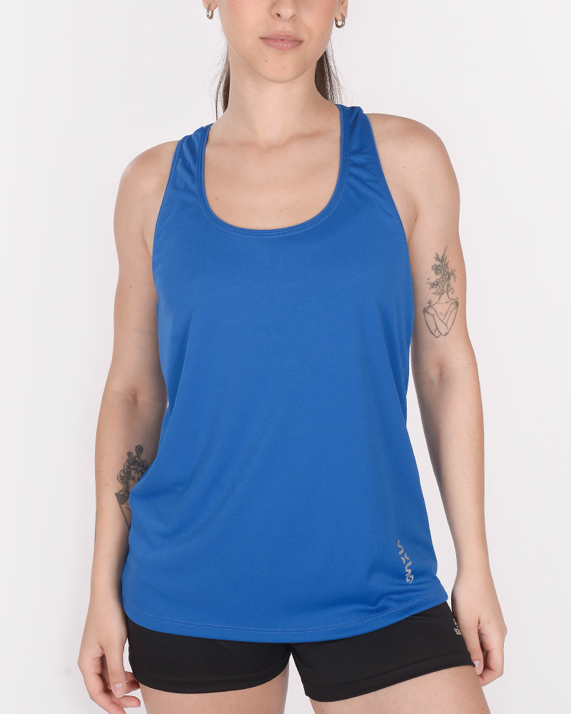 Musculosa de poliéster neodry azul índigo
